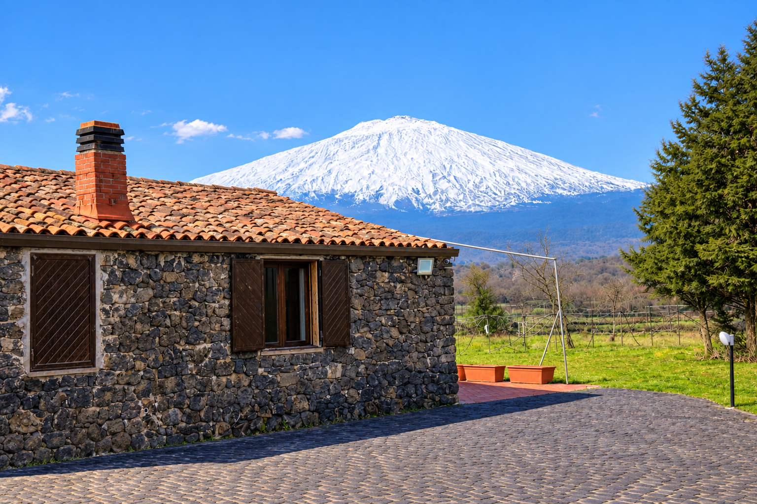 Chalet Contrada Difesa con vista sull'Etna
